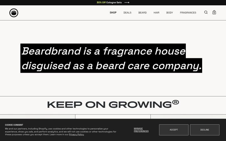 Screenshot of beardbrand.com