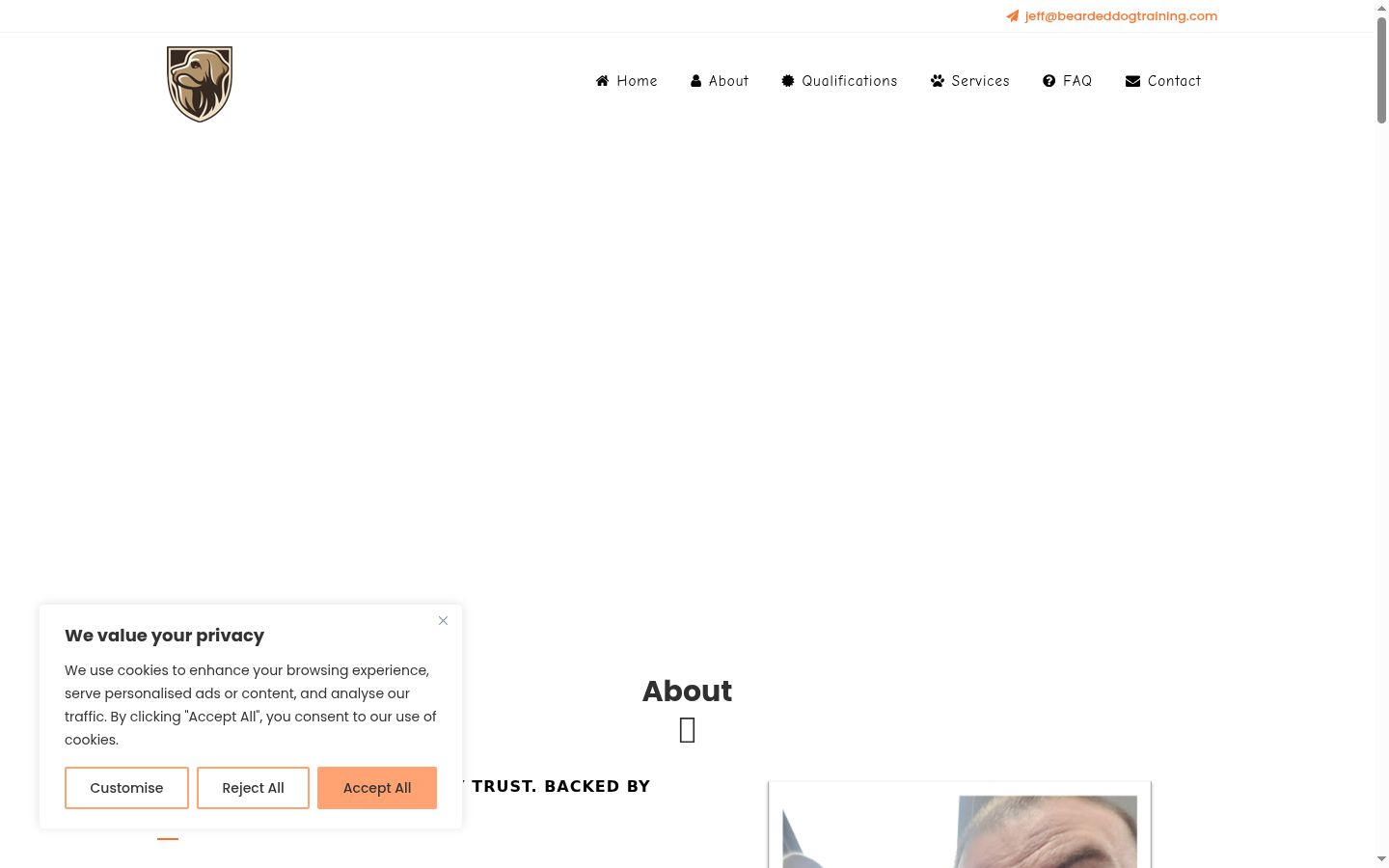 Capture d'écran de la bannière de consentement affichée avant toute interaction