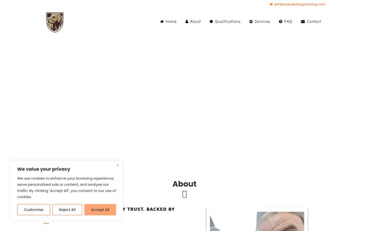 Screenshot of beardeddogtraining.com