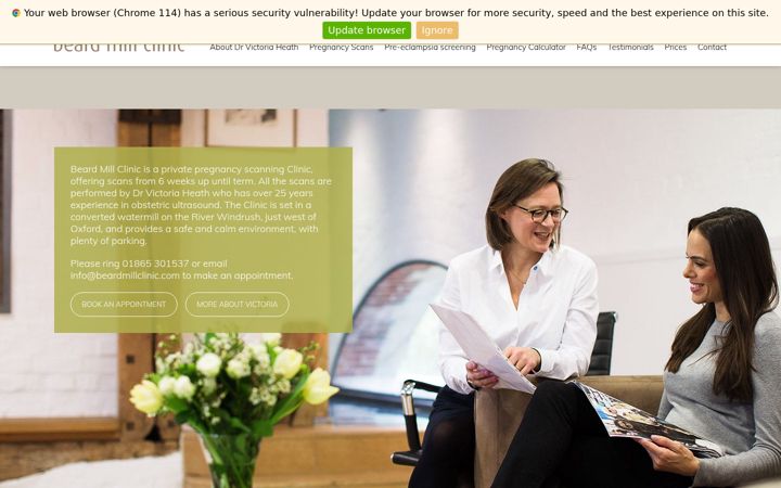 Screenshot of beardmillclinic.com