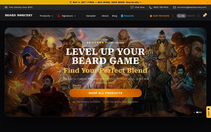 Screenshot of beardsorcery.com