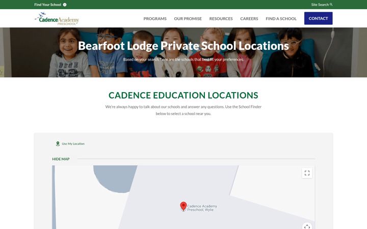 Screenshot of bearfootschools.com