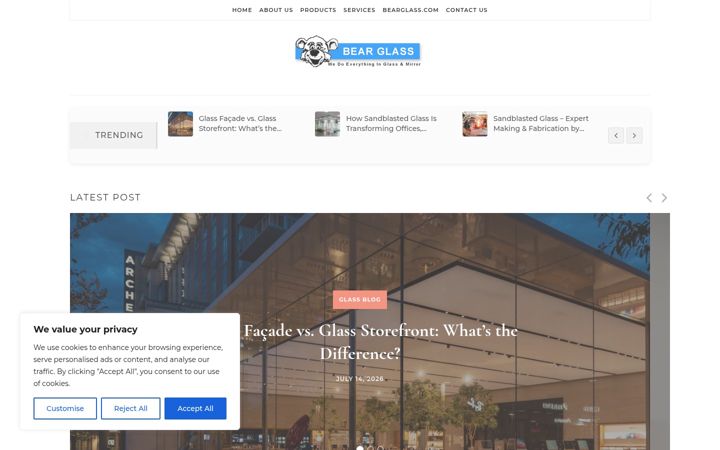 Screenshot of bearglassblog.com