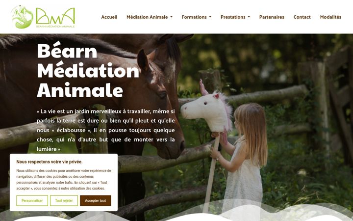 Screenshot of bearn-mediation-animale.fr