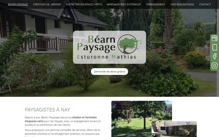 Screenshot of bearn-paysage.fr