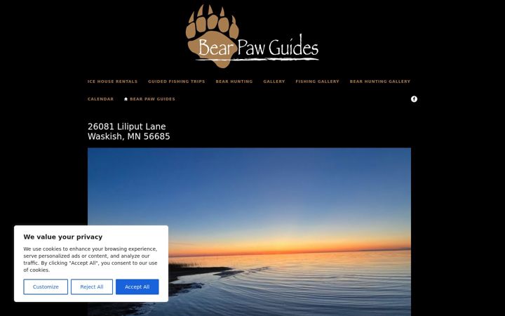 Screenshot of bearpawguides.com
