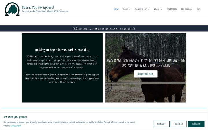 Screenshot of bearsequineapparel.com