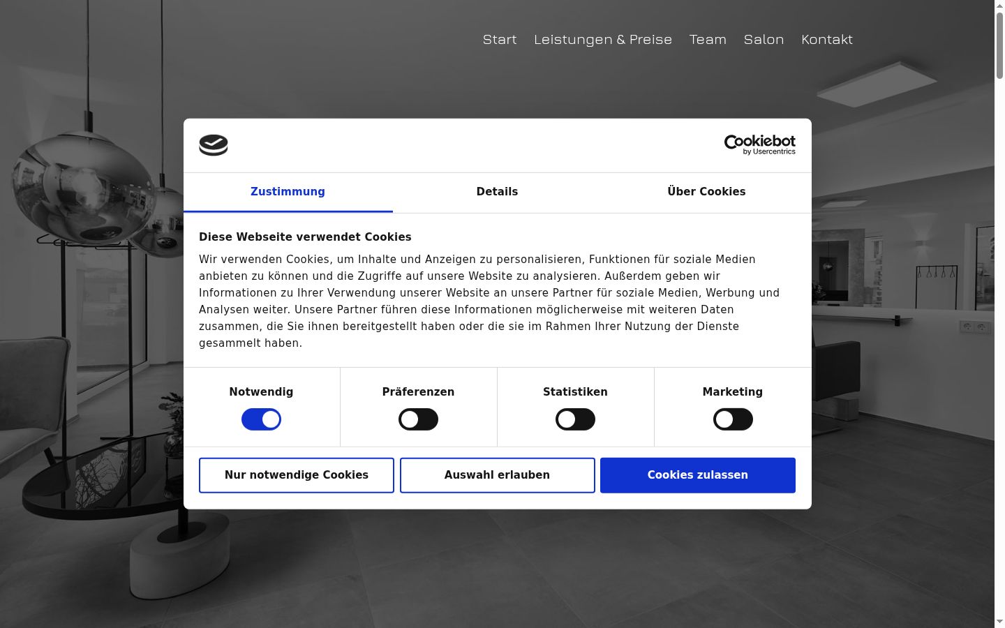 Screenshot tal-banner tal-kunsens muri qabel kwalunkwe interazzjoni