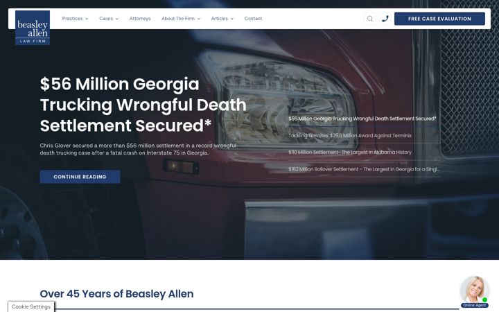Screenshot of beasleyallen.com