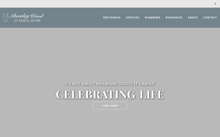 Screenshot of beasleywoodfuneralhome.com