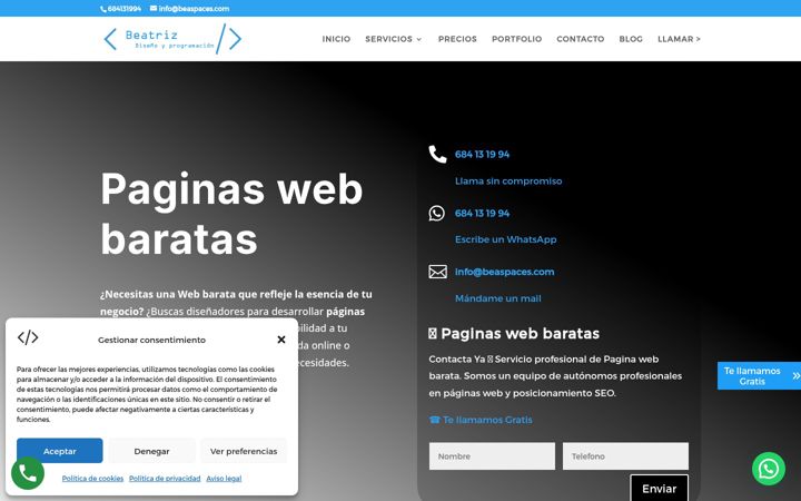 Screenshot of beaspaces.com