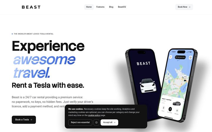 Screenshot of beast.rent