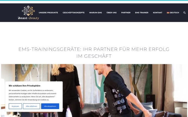 Screenshot van beastandbeauty.de