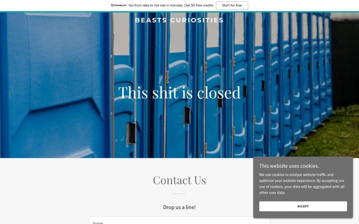 Screenshot of beastscuriosities.com
