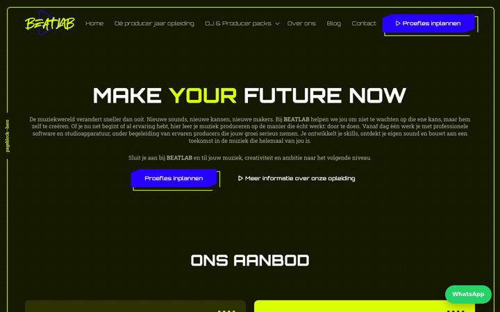 Screenshot of beat-lab.nl