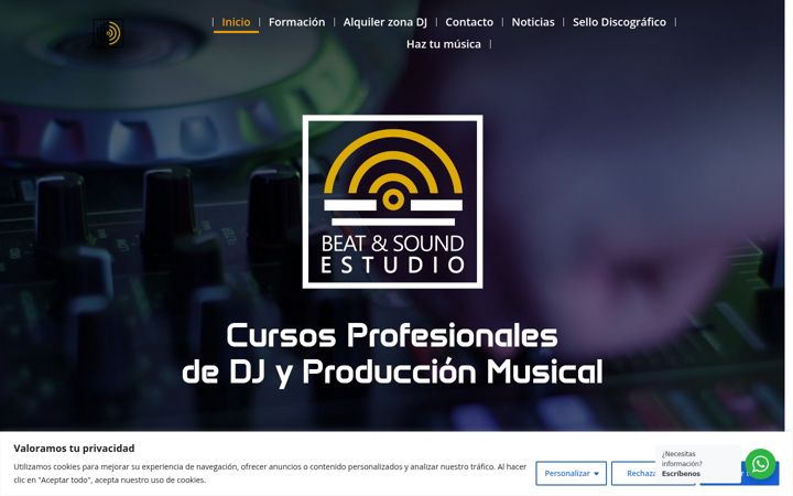 Screenshot of beatandsound.com