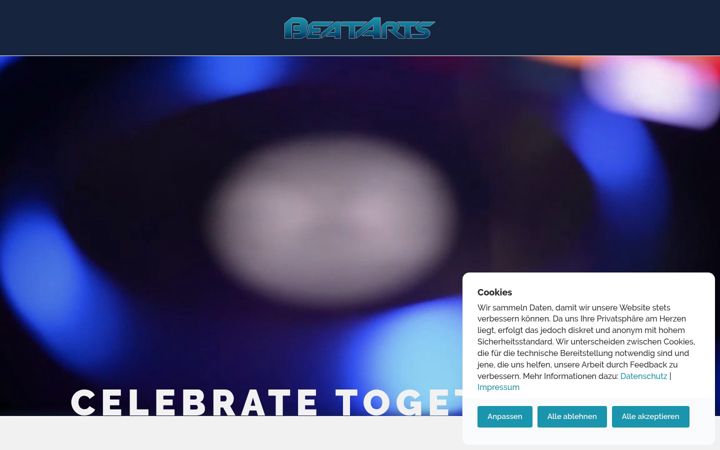Screenshot of beatarts.at