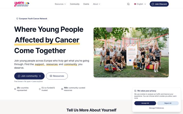 Screenshot of beatcancer.eu