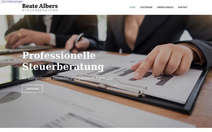 Screenshot stránky beate-albers-stb.de