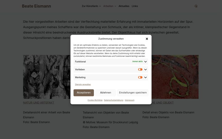 Screenshot stránky beate-eismann.de