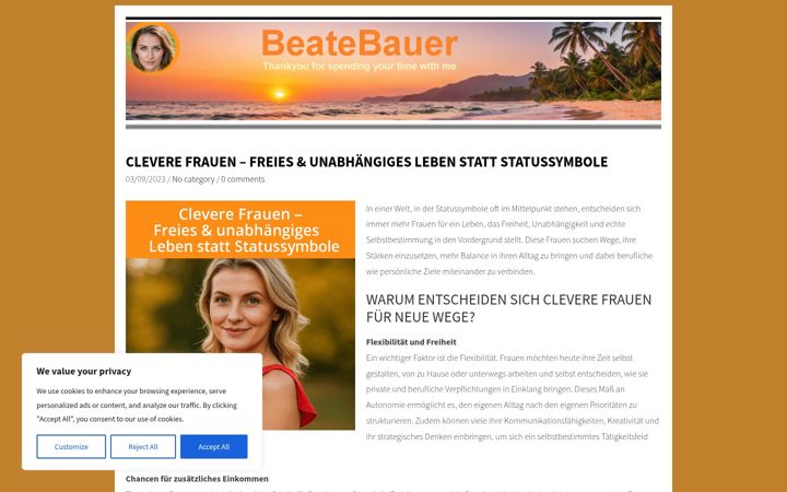 Ekraanipilt saidist beatebauer.altervista.org