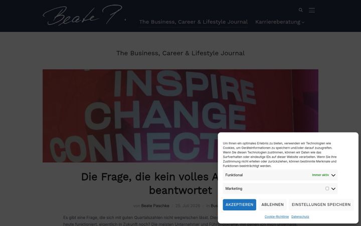 Screenshot of beatepaschke.com