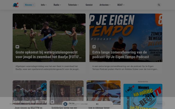 Screenshot of beatfm.nl