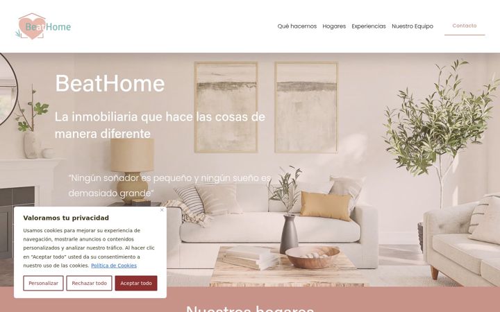 Screenshot of beathomeunique.com