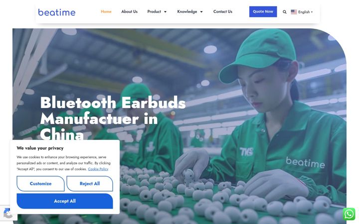 Screenshot of beatime.com