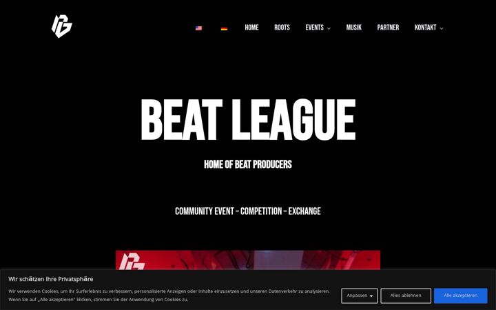 Screenshot of beatleague.io