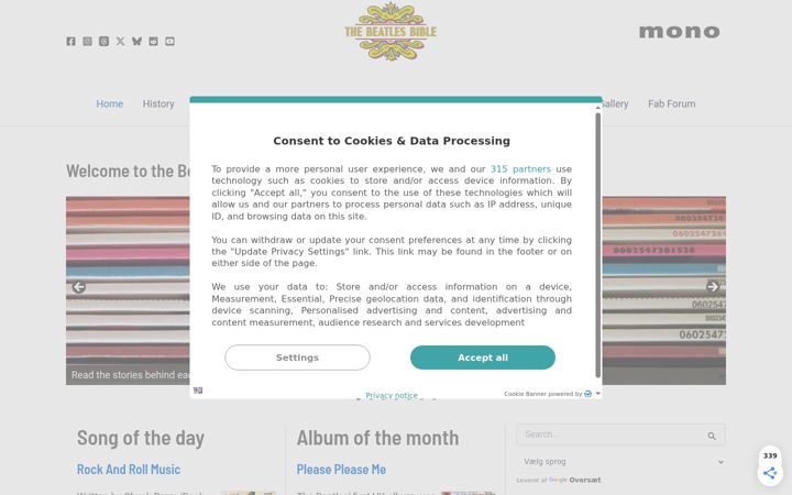 Screenshot of beatlesbible.com