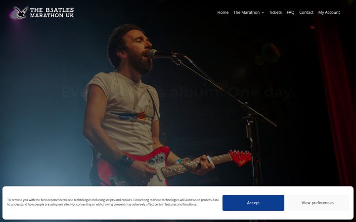 Screenshot of beatlesmarathon.com