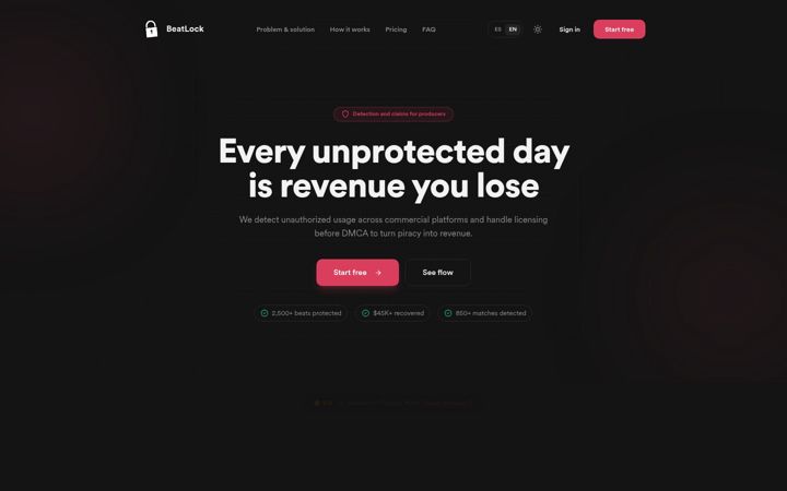 Screenshot of beatlock.io
