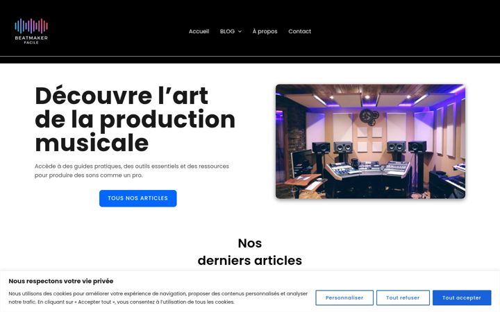 Screenshot of beatmakerfacile.fr