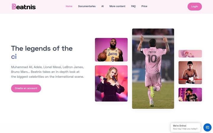 Screenshot of beatnis.com
