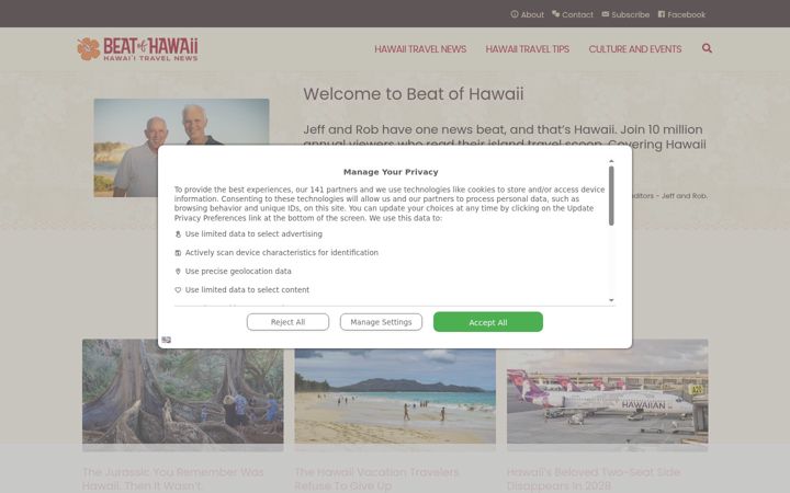 Screenshot of beatofhawaii.com