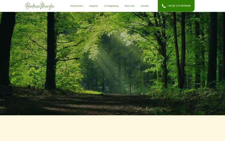Screenshot of beatrice-manzke-hypnose.de