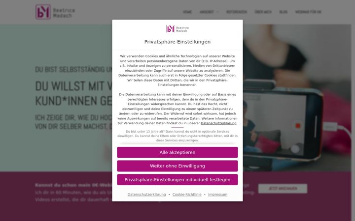 Screenshot of beatricemadach.com
