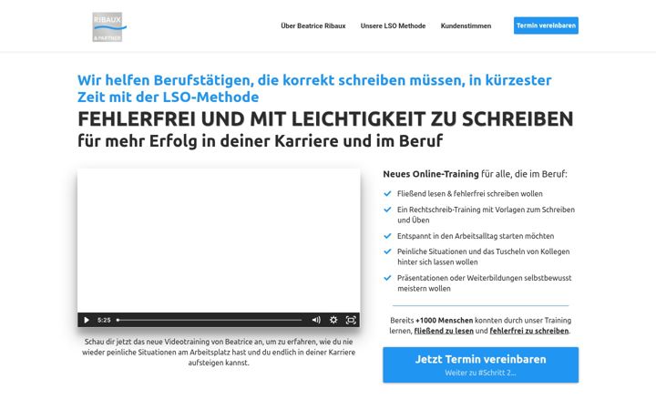 Screenshot of beatriceribaux.com
