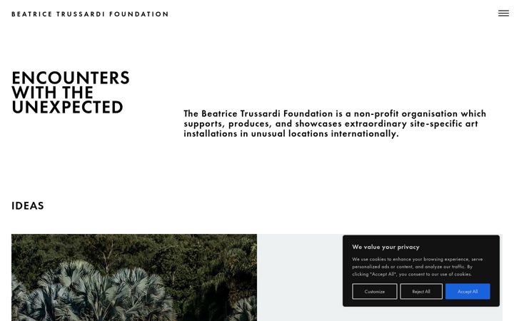 Screenshot of beatricetrussardifoundation.com