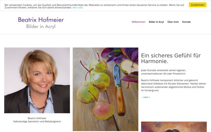 Screenshot of beatrix-hofmeier.de