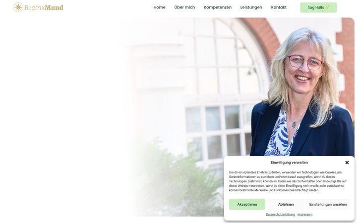Screenshot of beatrix-mund.de