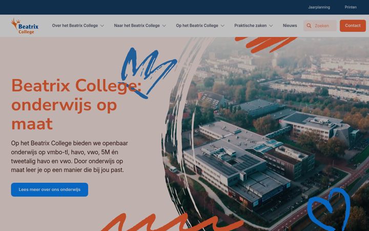 Screenshot ta' beatrixcollege.nl