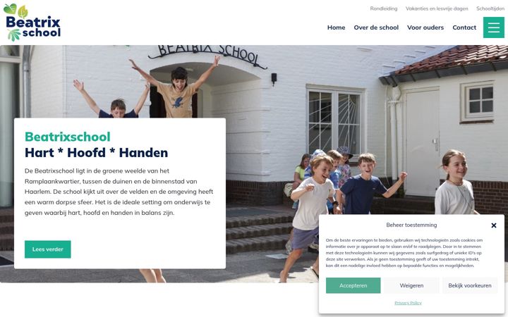 Screenshot of beatrixschoolhaarlem.nl