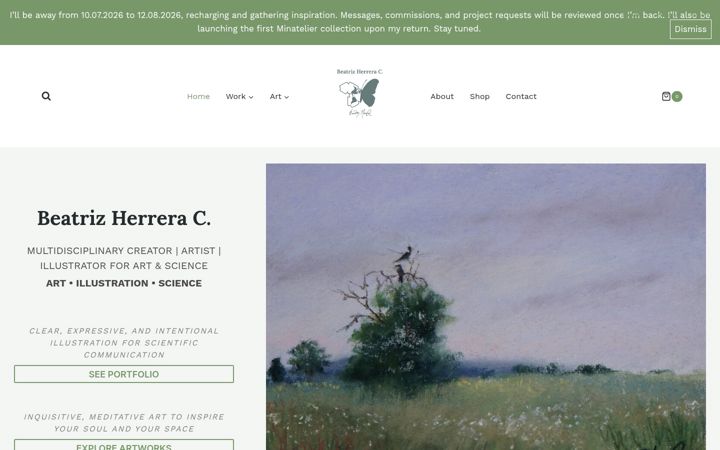 Screenshot van beatrizherrera.de
