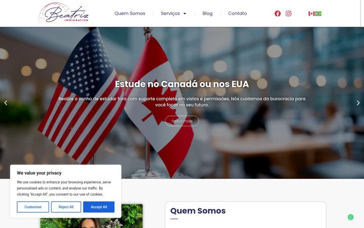 Screenshot of beatrizimmigration.com