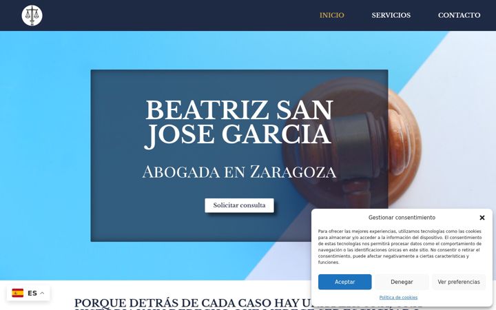 Screenshot of beatrizisabelabogada.com