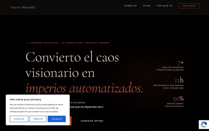 Screenshot of beatrizmontilla.com