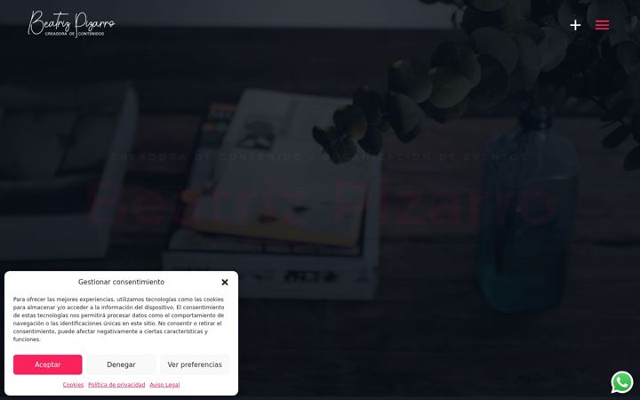 Screenshot of beatrizpizarro.com