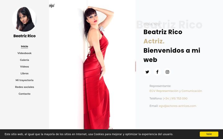 Kuvakaappaus sivustosta beatrizrico.es